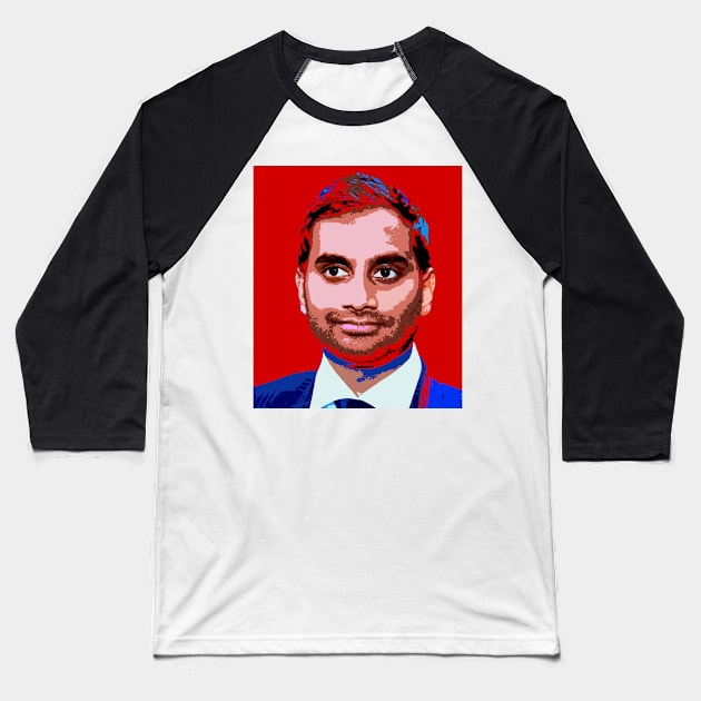 aziz ansari Baseball T-Shirt by oryan80